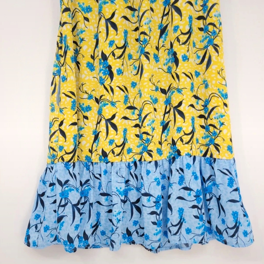 GORGEOUS Eliane Rose Summer Floral Sleeveless Dress - Yellow and Blue - Picture 7 of 7